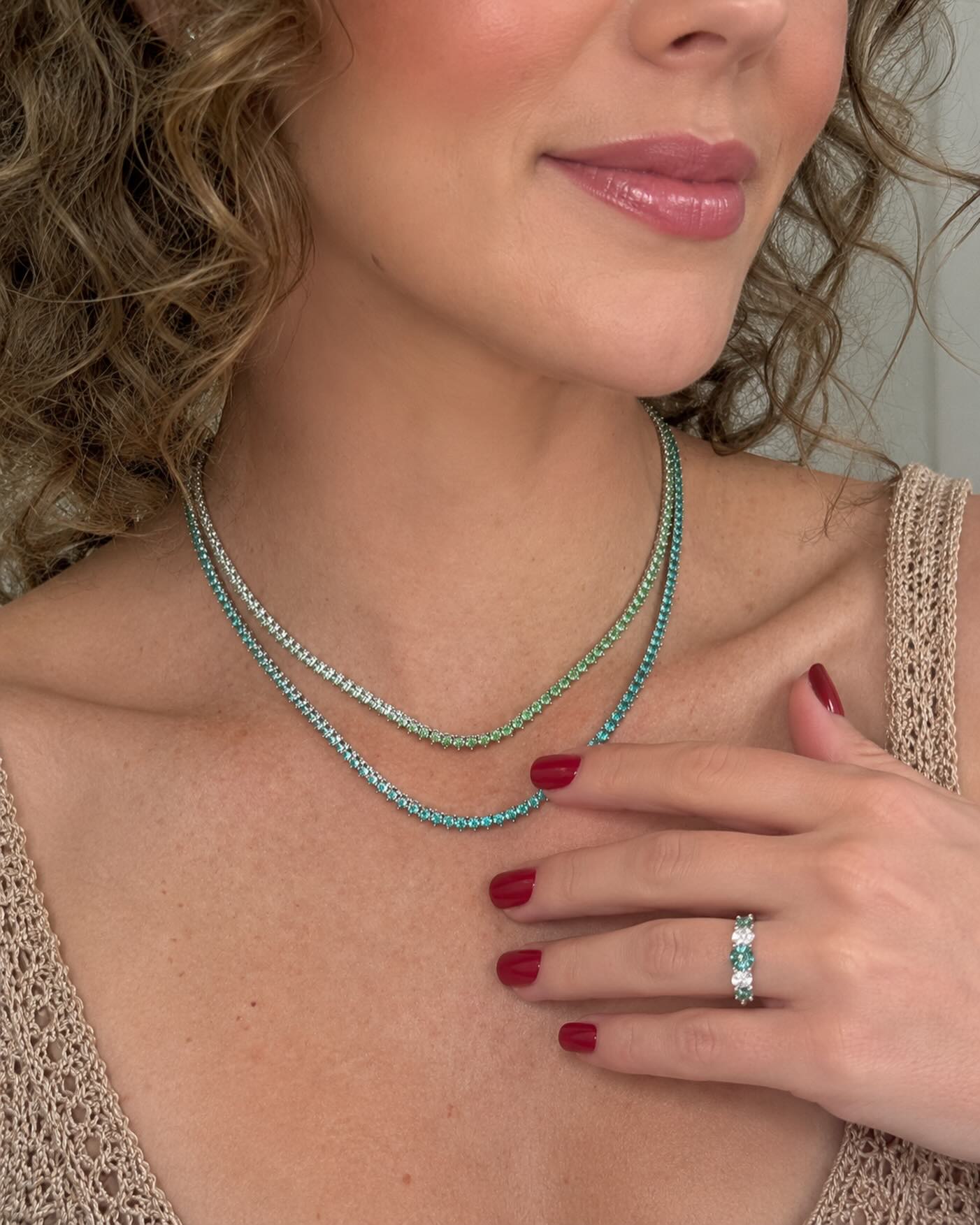 Moissanite-Colar